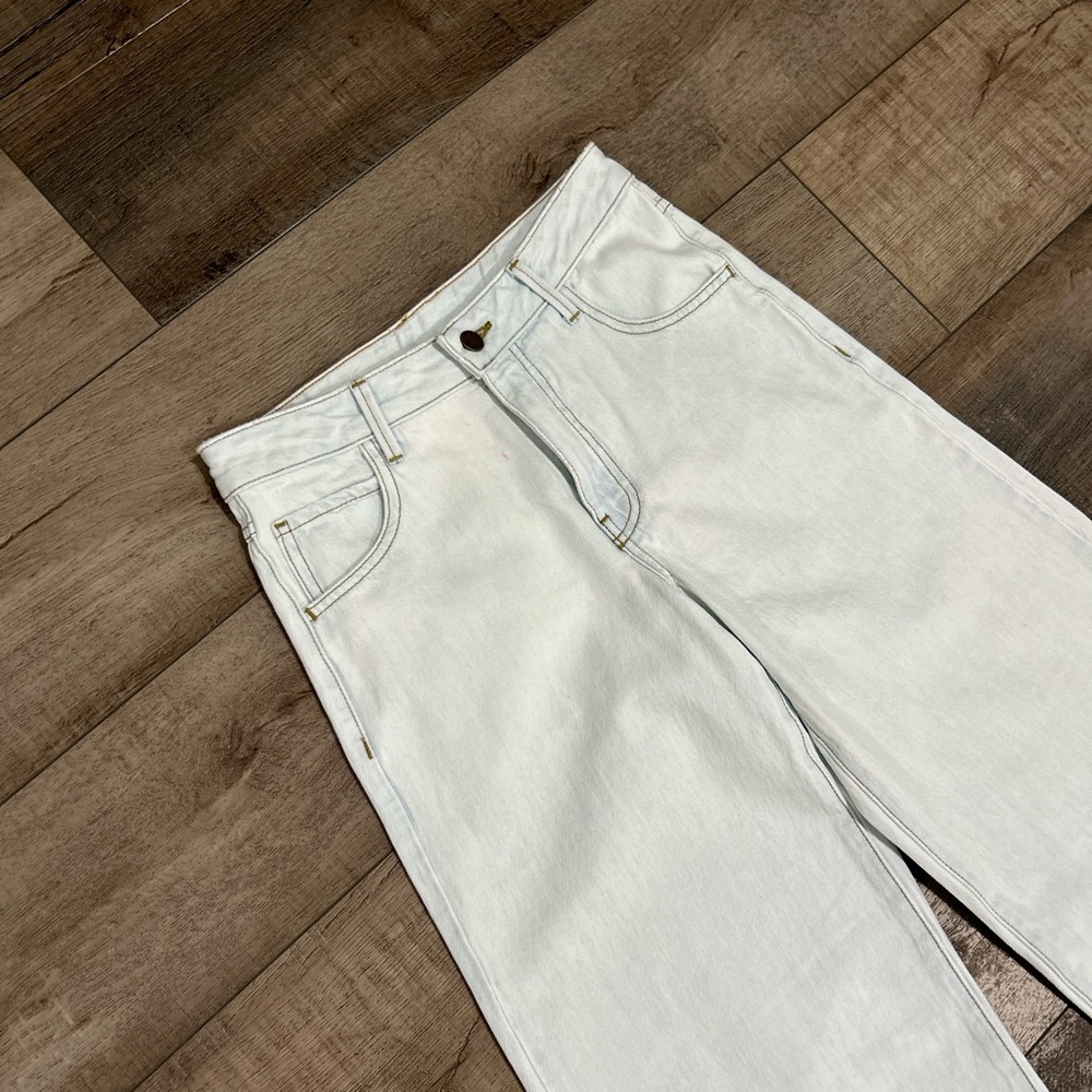 Enza Costa slouchy straight leg jeans in bleach - Picture 4 of 8
